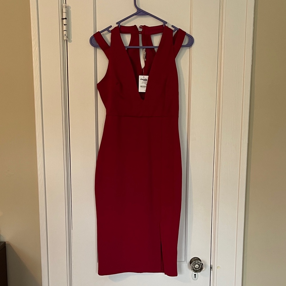 NWT!  Charlotte Russe Red Midi Dress